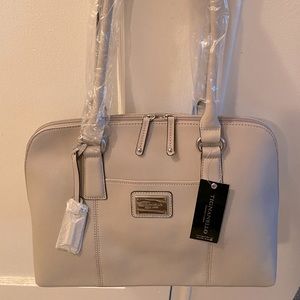 Saffiano Leather Satchel Tignanello Dove Gray